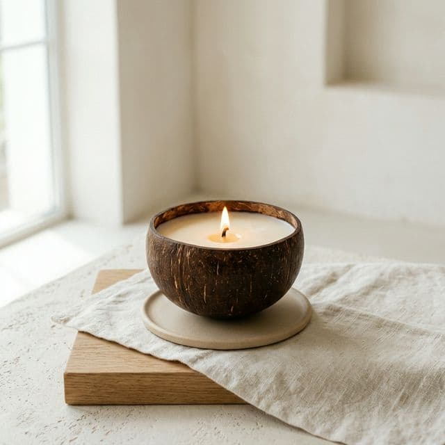 The Art of Hand-Carved Coconut Candles